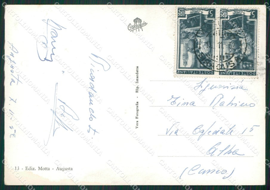 Siracusa Augusta Foto FG cartolina ZKM7895 – retro