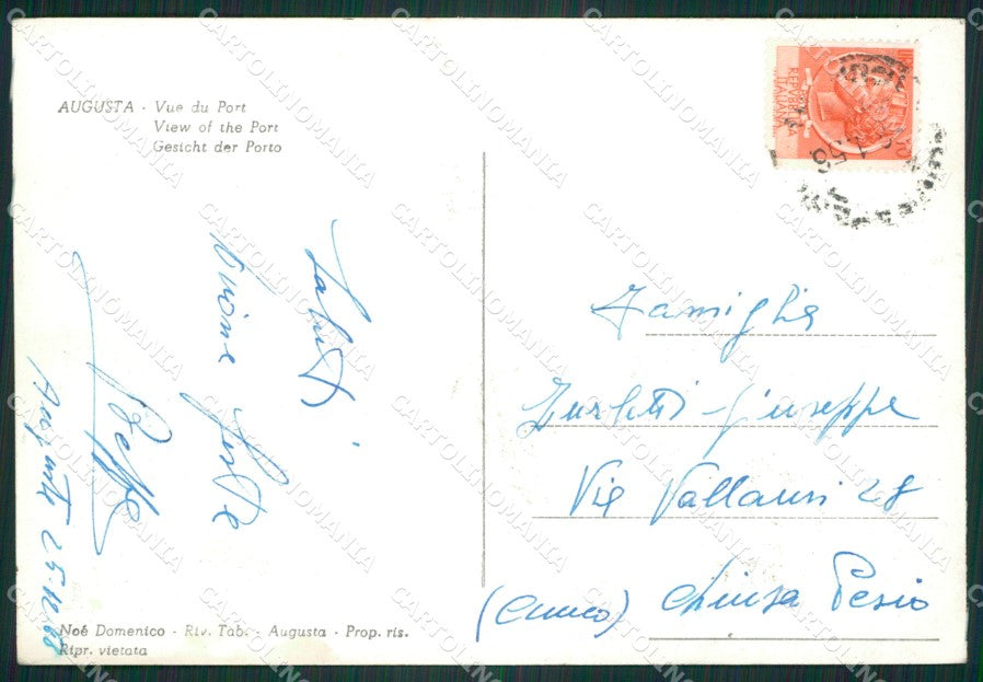 Siracusa Augusta Foto FG cartolina ZKM7897 – retro