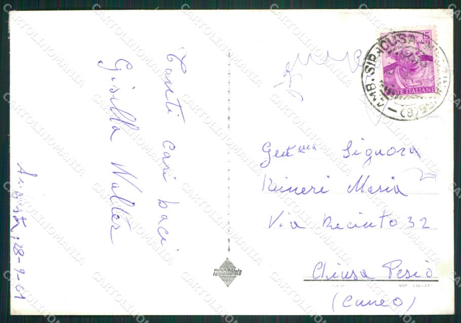 Siracusa Augusta Foto FG cartolina ZKM7898 – retro