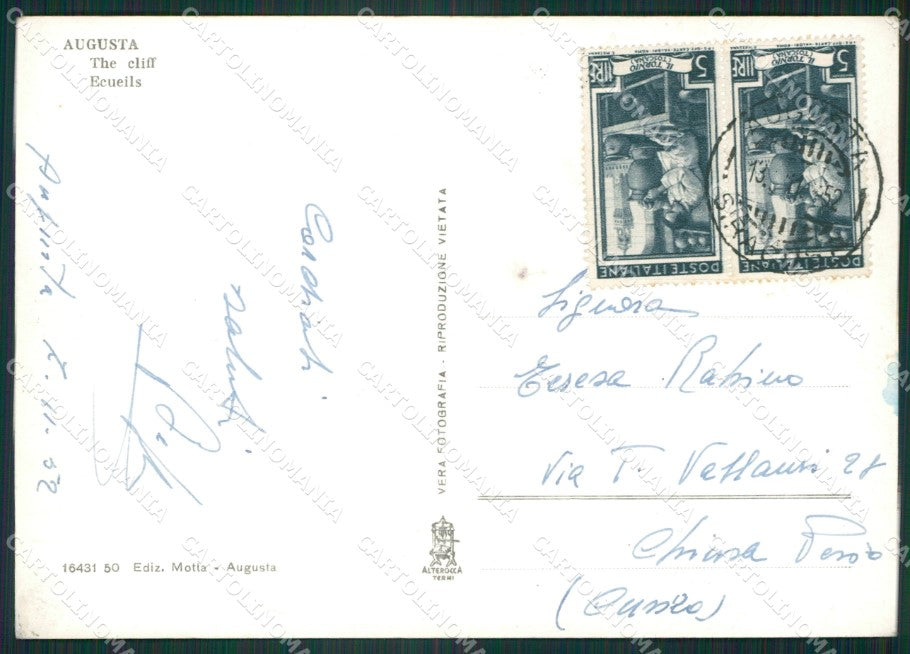 Siracusa Augusta Barche Foto FG cartolina ZKM7899 – retro