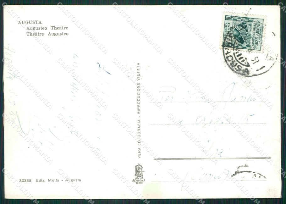 Siracusa Augusta Teatro Foto FG cartolina ZKM7900 – retro