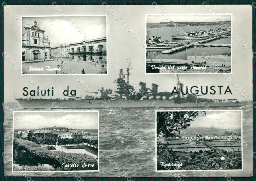 Siracusa Augusta Saluti da PIEGA Foto FG cartolina ZKM7901 – fronte