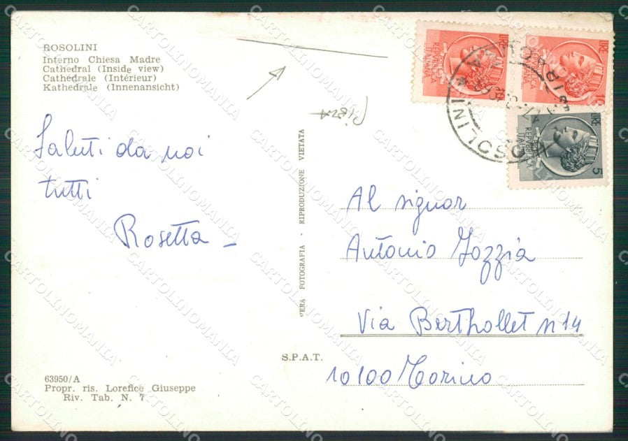 Siracusa Rosolini PIEGA Foto FG cartolina ZKM7910 – retro