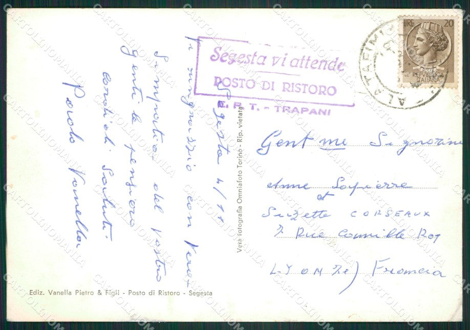 Trapani Segesta Saluti da Foto FG cartolina ZKM7913 – retro
