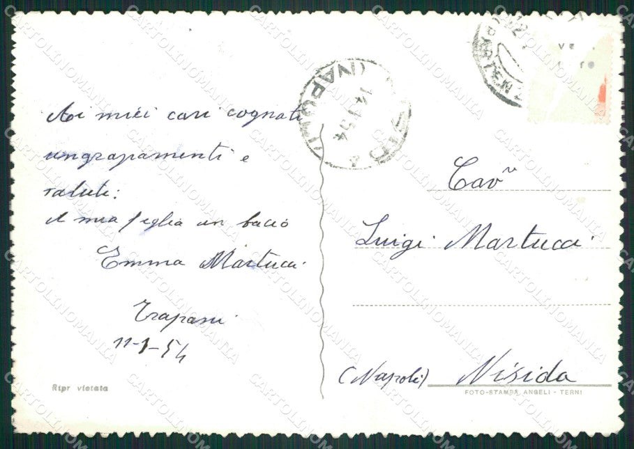 Trapani Città Foto FG cartolina ZKM7922 – retro
