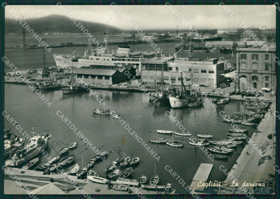 Cagliari Città Navi Foto FG cartolina ZKM7933 – fronte