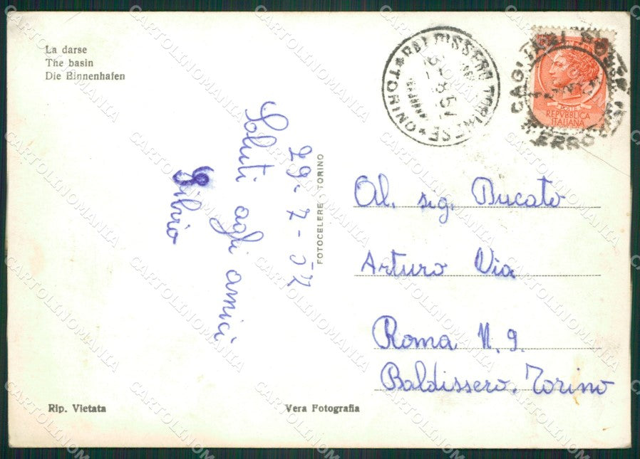 Cagliari Città Navi Foto FG cartolina ZKM7933 – retro