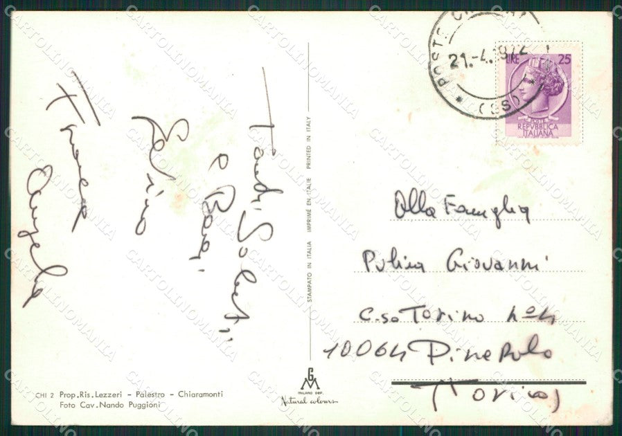 Sassari Chiaramonti Saluti da Foto FG cartolina ZKM7983 – retro