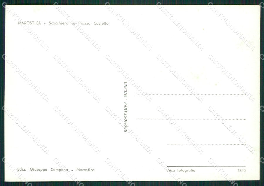 Vicenza Marostica Scacchiera Foto FG cartolina ZKM7991 – retro