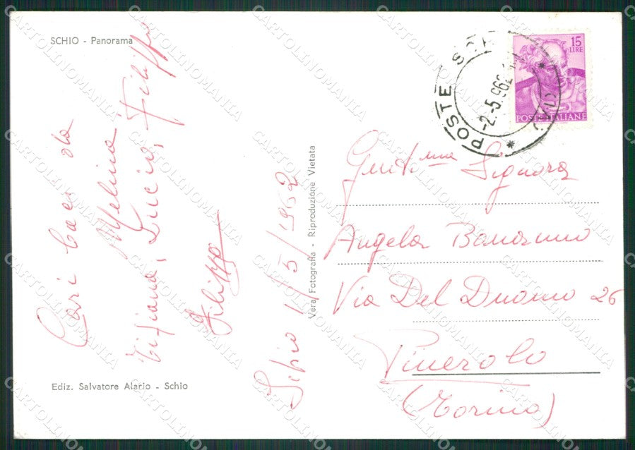 Vicenza Schio Foto FG cartolina ZKM7996 – retro