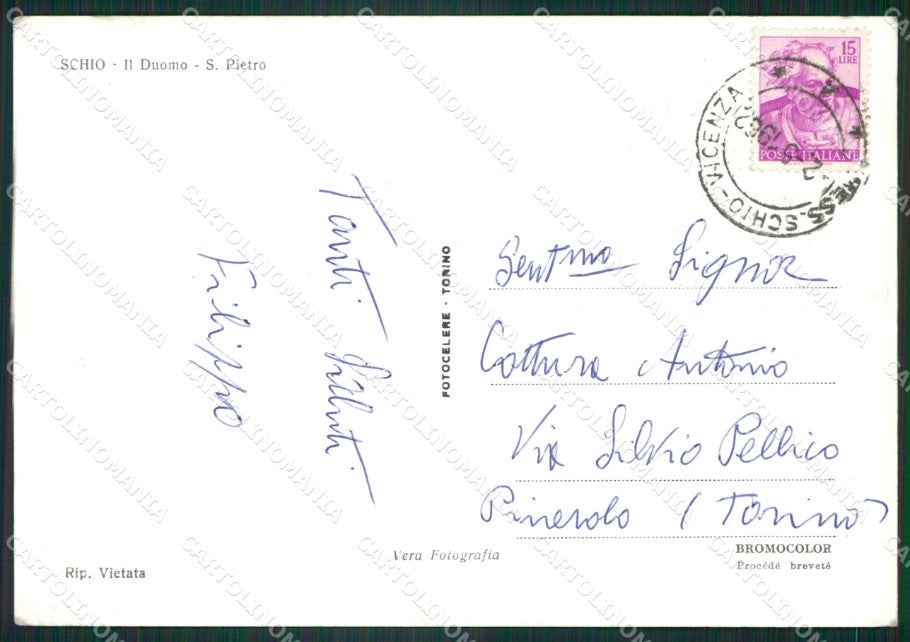 Vicenza Schio PIEGA Foto FG cartolina ZKM8004 – retro