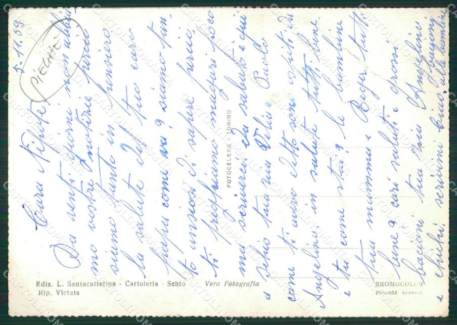 Vicenza Schio PIEGHE Foto FG cartolina ZKM8005 – retro
