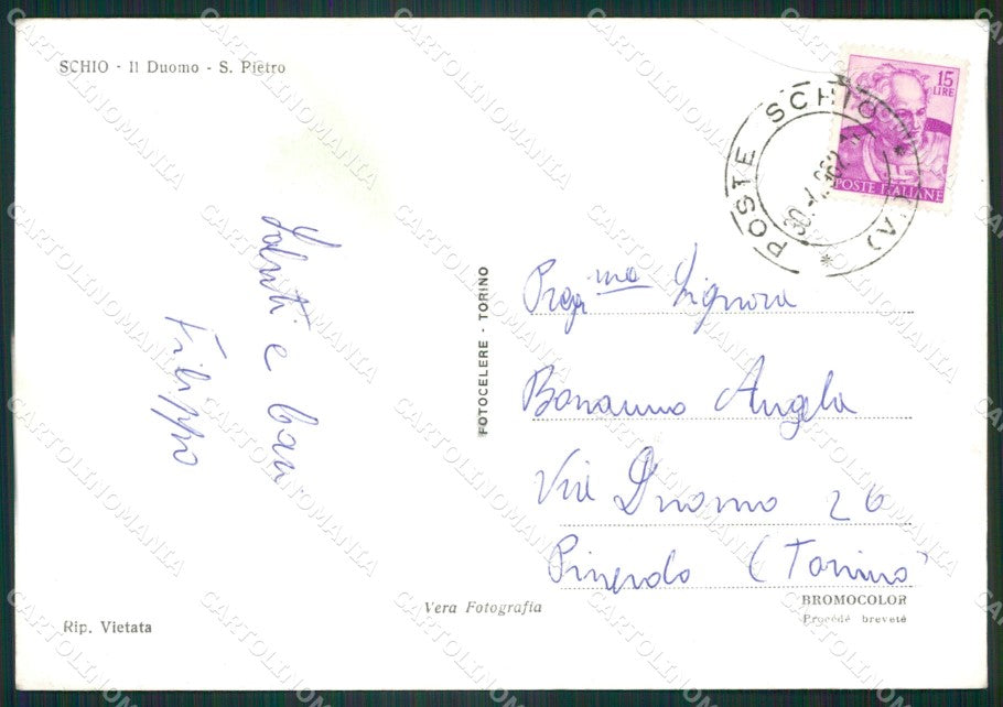 Vicenza Schio Auto Foto FG cartolina ZKM8014 – retro