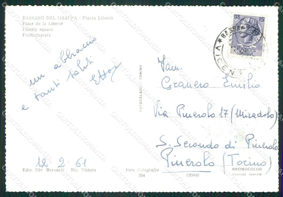 Vicenza Bassano del Grappa Foto FG cartolina ZKM8026 – retro