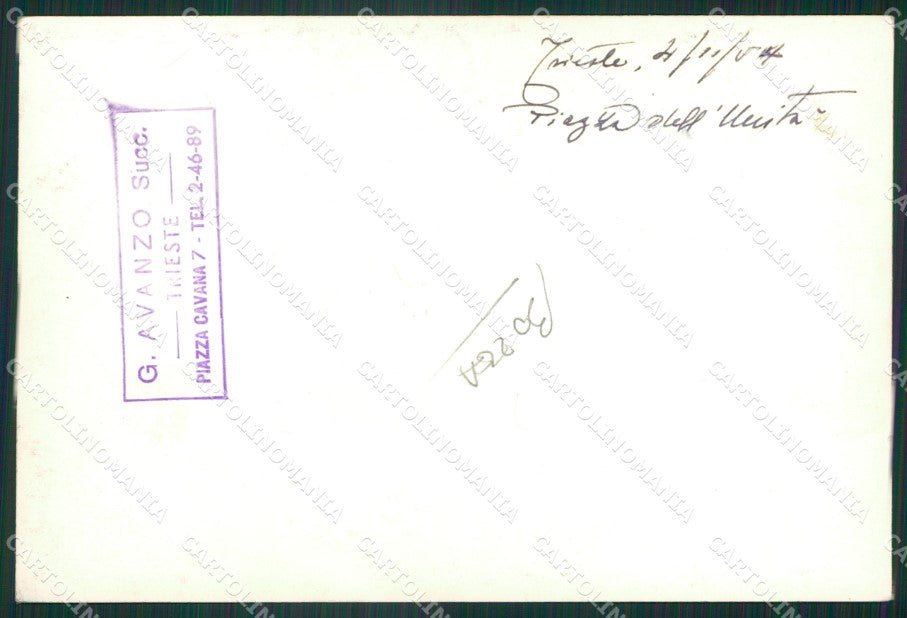 Trieste Città BOZZA Foto FG cartolina ZKM8030 – retro
