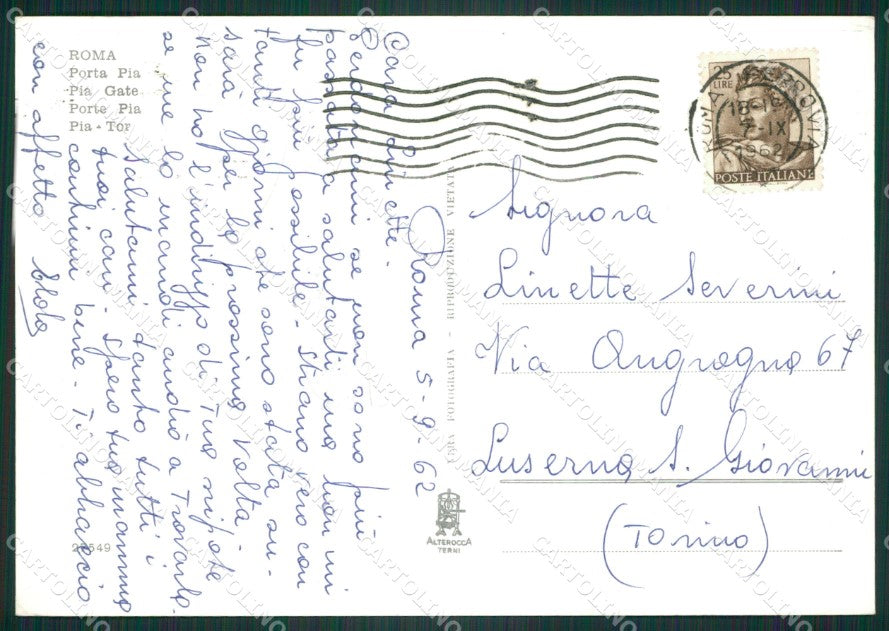 Roma Città Foto FG cartolina ZKM8036 – retro