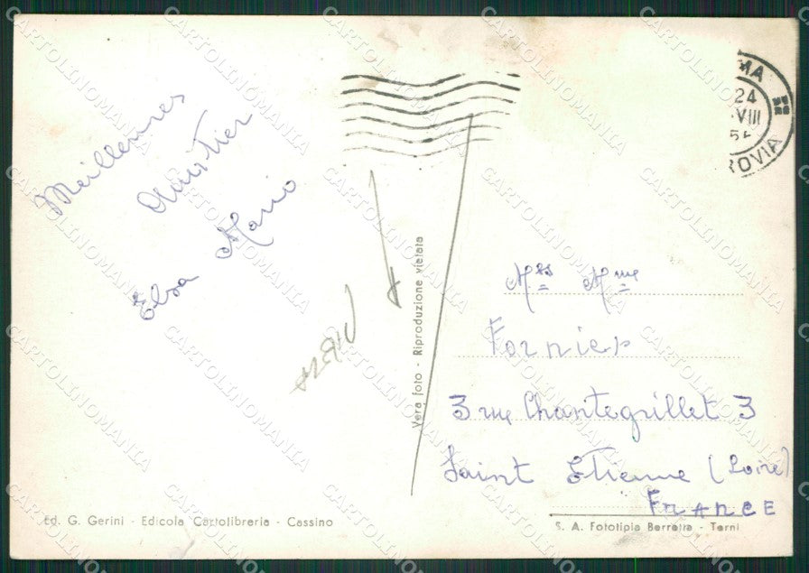 Frosinone Cassino PIEGA Foto FG cartolina ZKM8058 – retro
