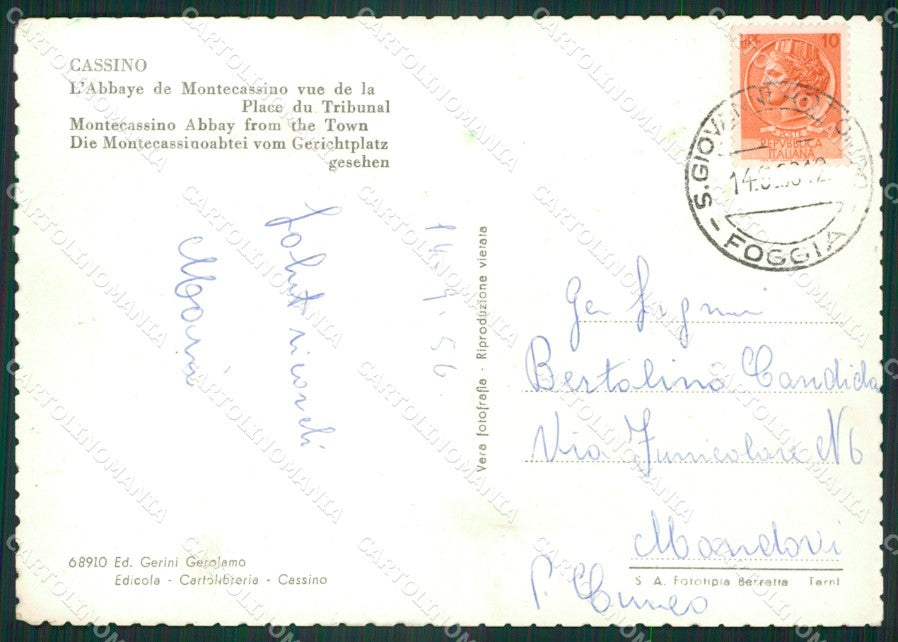 Frosinone Cassino Foto FG cartolina ZKM8061 – retro