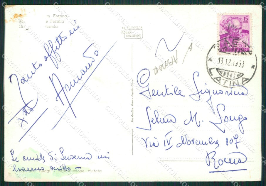 Latina Formia Saluti da ABRASA Foto FG cartolina ZKM8074 – retro