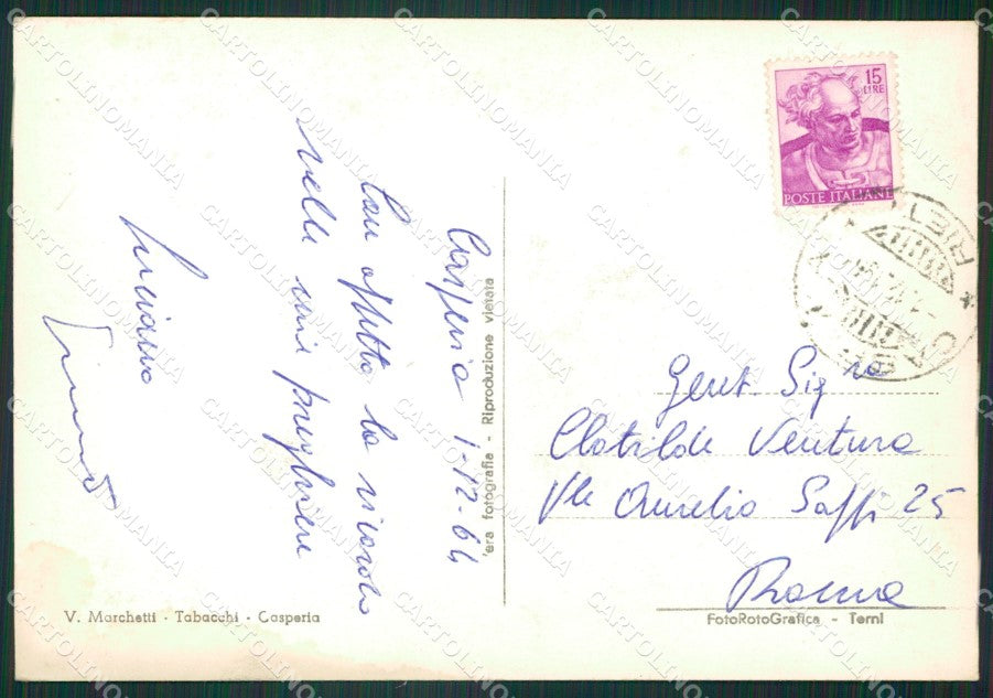 Rieti Casperia Foto FG cartolina ZKM8083 – retro