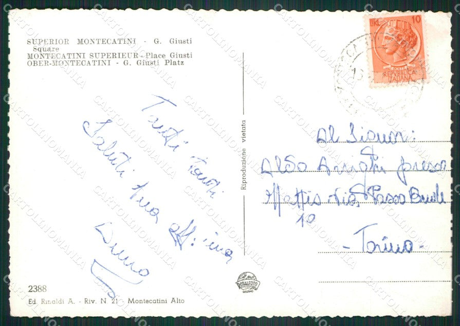 Pistoia Montecatini Terme Foto FG cartolina ZKM8104 – retro