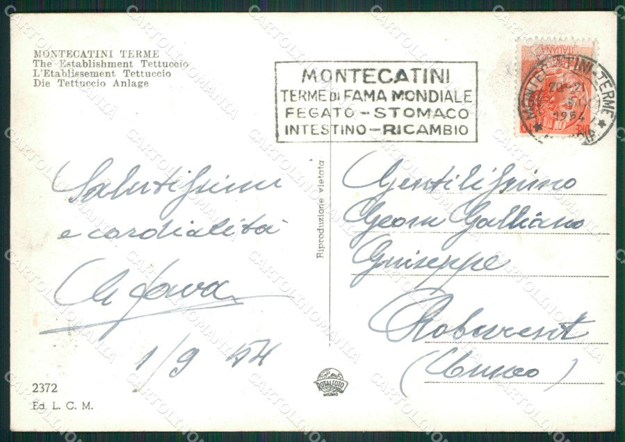 Pistoia Montecatini Terme Auto Foto FG cartolina ZKM8105 – retro
