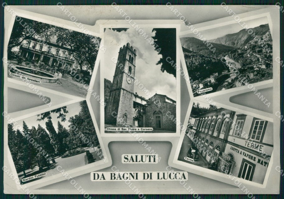 Lucca Bagni di Saluti da ABRASA Foto FG cartolina ZKM8121 – fronte