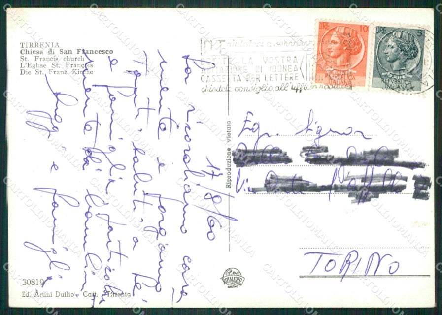 Pisa Tirrenia Foto FG cartolina ZKM8169 – retro
