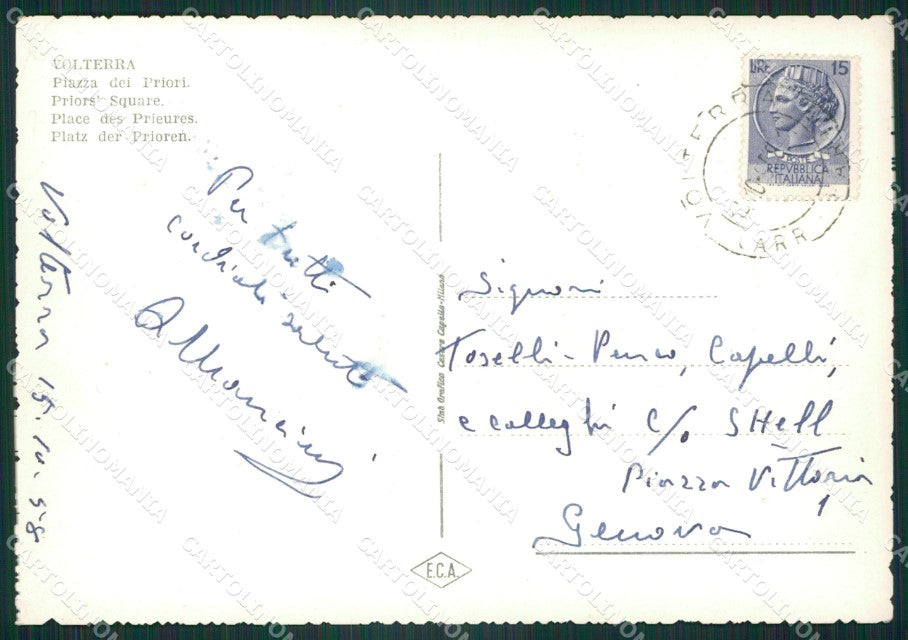 Pisa Volterra Foto FG cartolina ZKM8172 – retro