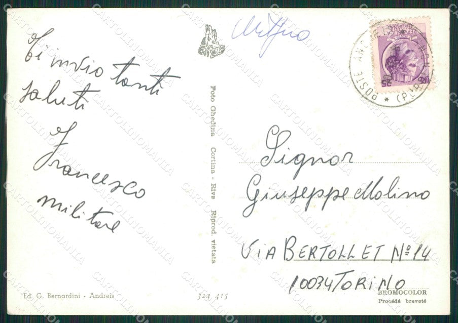 Pordenone Andreis Saluti da Foto FG cartolina ZKM8176 – retro