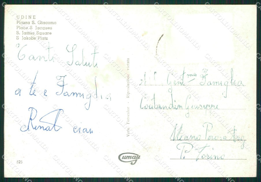 Udine Città Mercato Foto FG cartolina ZKM8185 – retro