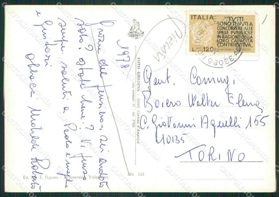 Pordenone Montereale Valcellina Saluti da PIEGATA Foto FG cartolina ZKM8196 – retro
