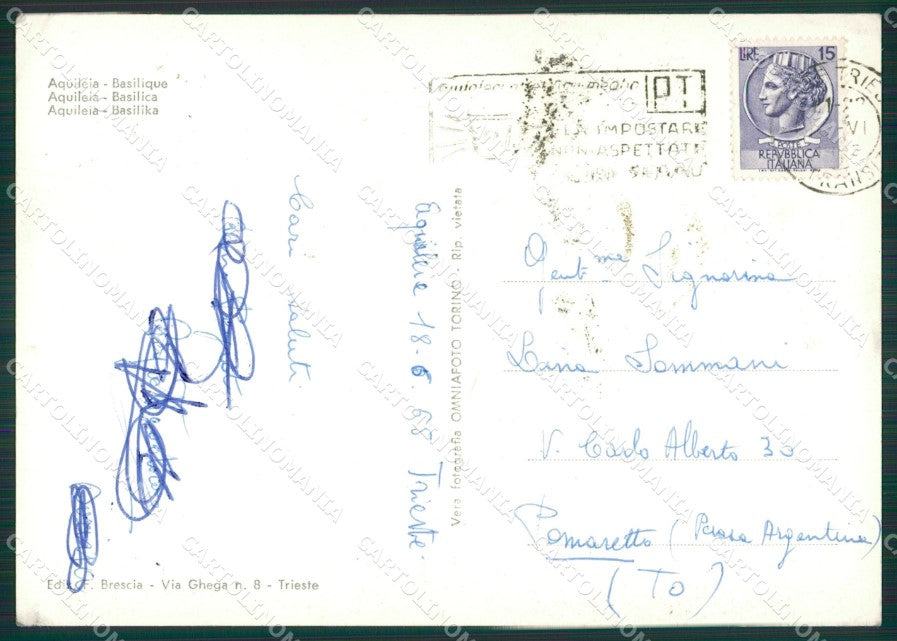 Udine Aquileia Foto FG cartolina ZKM8198 – retro