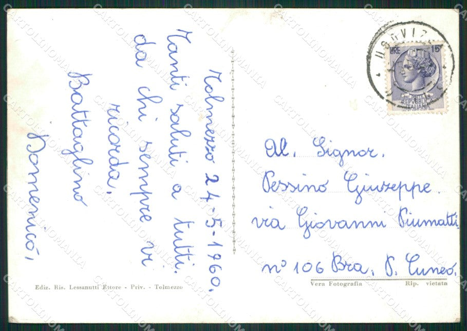 Udine Tolmezzo Foto FG cartolina ZKM8206 – retro