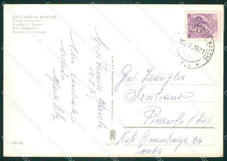 Macerata Civitanova Marche Auto Foto FG cartolina ZKM8217 – retro
