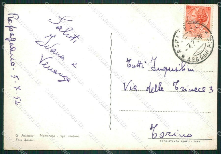 Macerata Città Garibaldi Foto FG cartolina ZKM8218 – retro