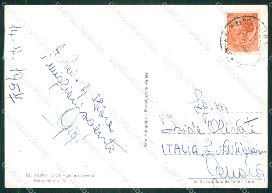 Pesaro Mercatello sul Metauro Foto FG cartolina ZKM8229 – retro
