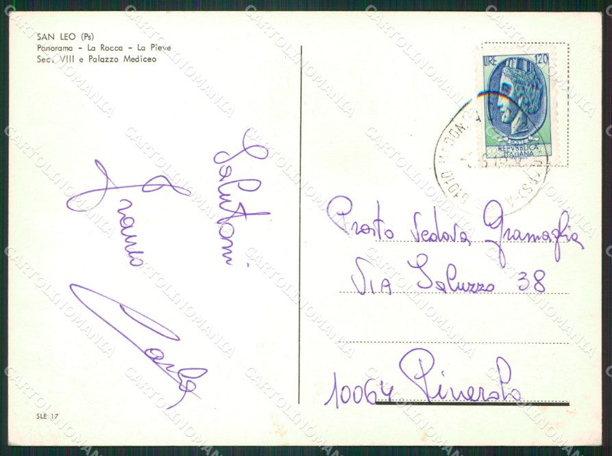 Pesaro San Leo Saluti da Foto FG cartolina ZKM8236 – retro