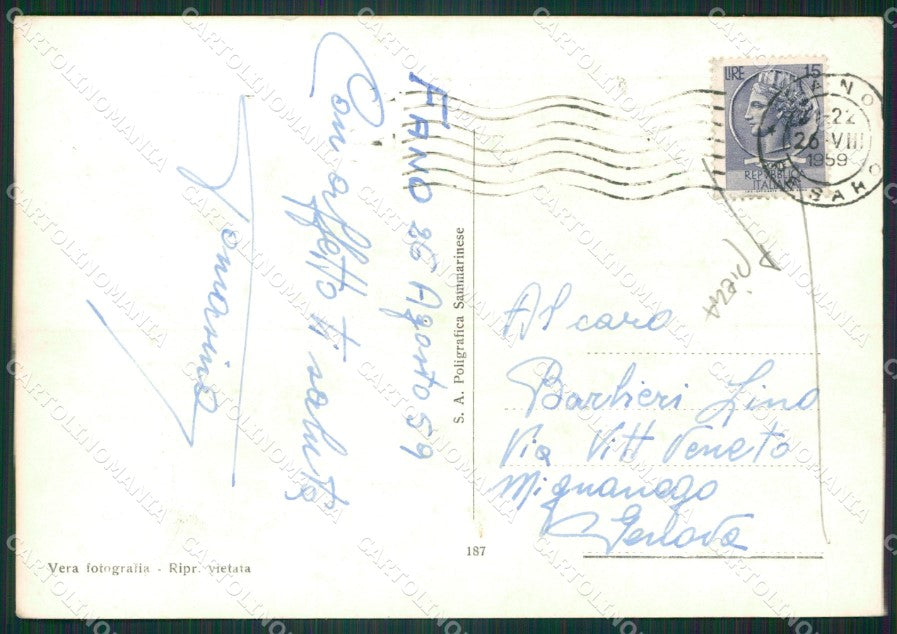 Pesaro Fano PIEGA Foto FG cartolina ZKM8241 – retro