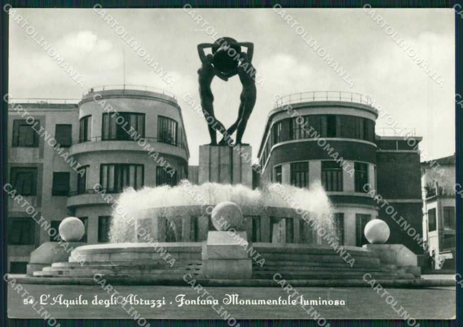 L'Aquila Città Fontana PIEGHE Foto FG cartolina ZKM8247 – fronte