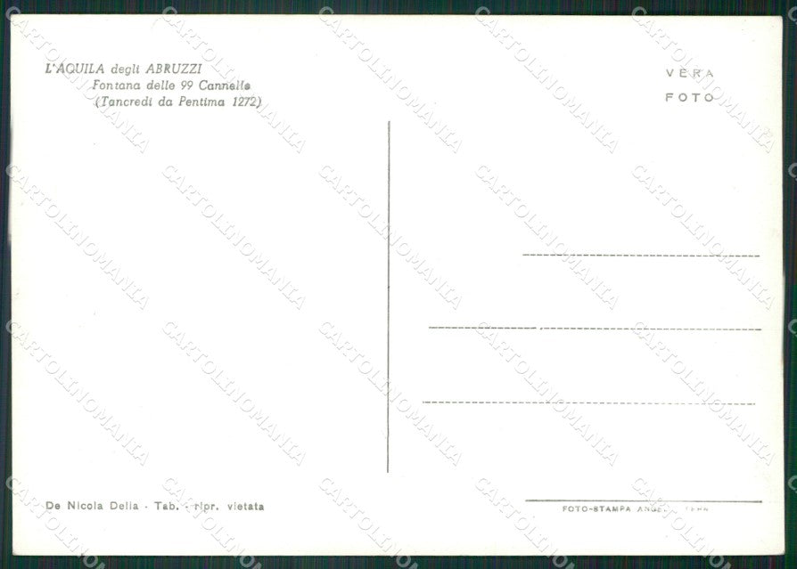L'Aquila Città Fontana Foto FG cartolina ZKM8249 – retro