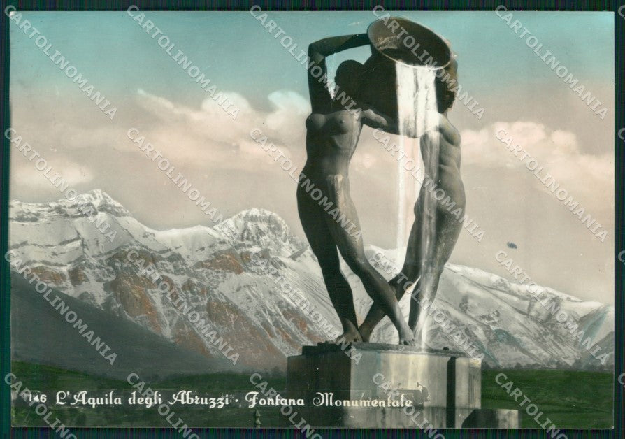 L'Aquila Città Fontana Foto FG cartolina ZKM8252 – fronte
