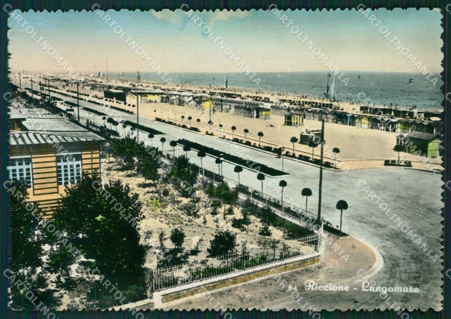 Rimini Riccione MACCHIE PIEGHINE Foto FG cartolina ZKM8258 – fronte