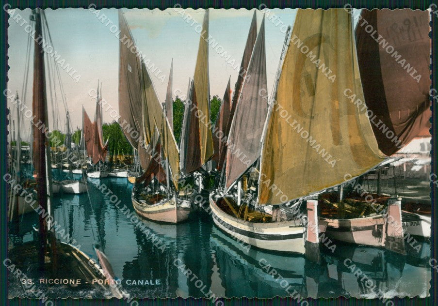 Rimini Riccione Barche Foto FG cartolina ZKM8261 – fronte