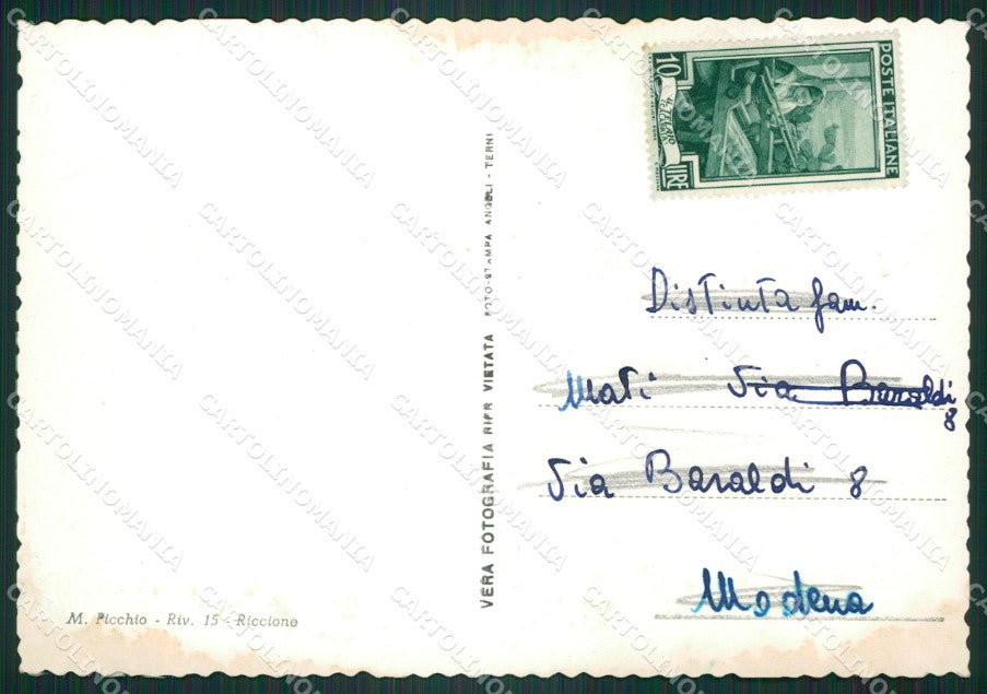 Rimini Riccione Barche Foto FG cartolina ZKM8261 – retro