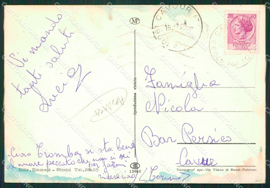 Rimini Cattolica ABRASA Foto FG cartolina ZKM8262 – retro