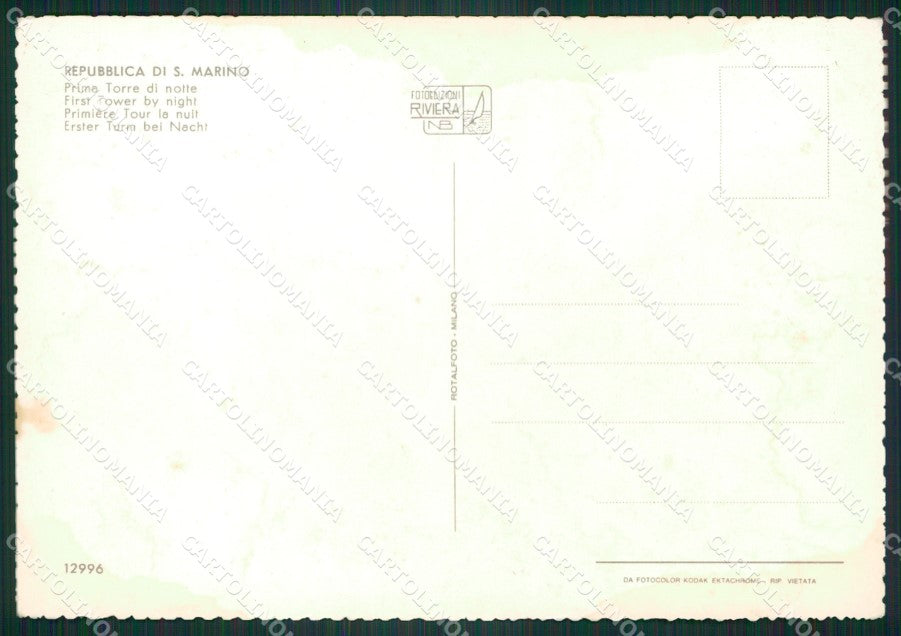 Repubblica di San Marino Foto FG cartolina ZKM8274 – retro