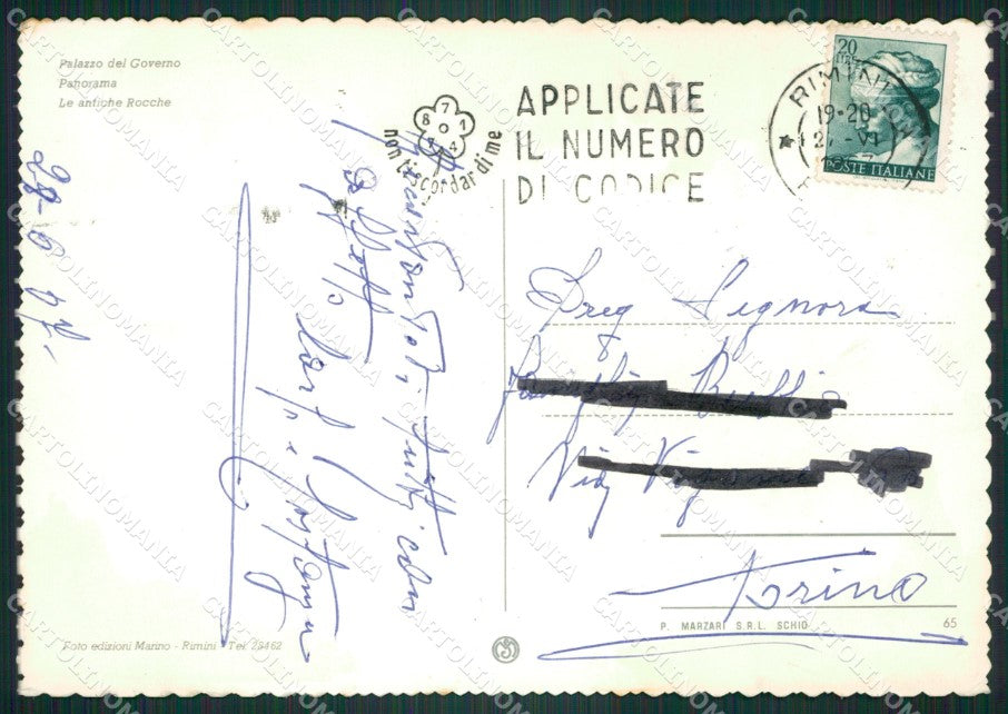 Repubblica di San Marino Saluti da Foto FG cartolina ZKM8275 – retro
