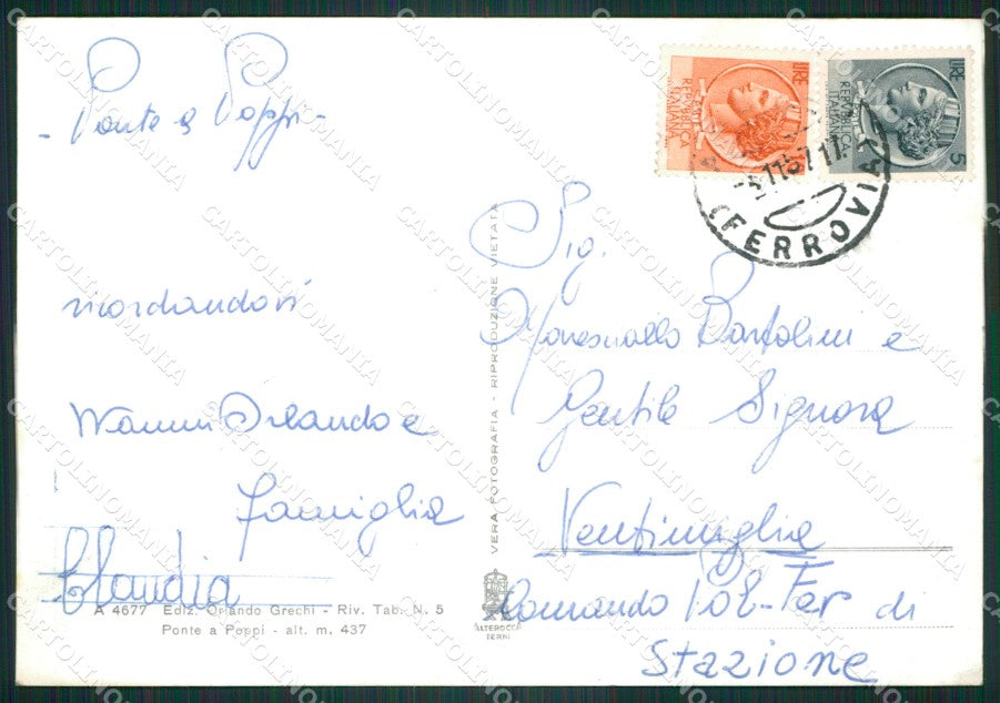 Arezzo Poppi Foto FG cartolina ZKM8284 – retro