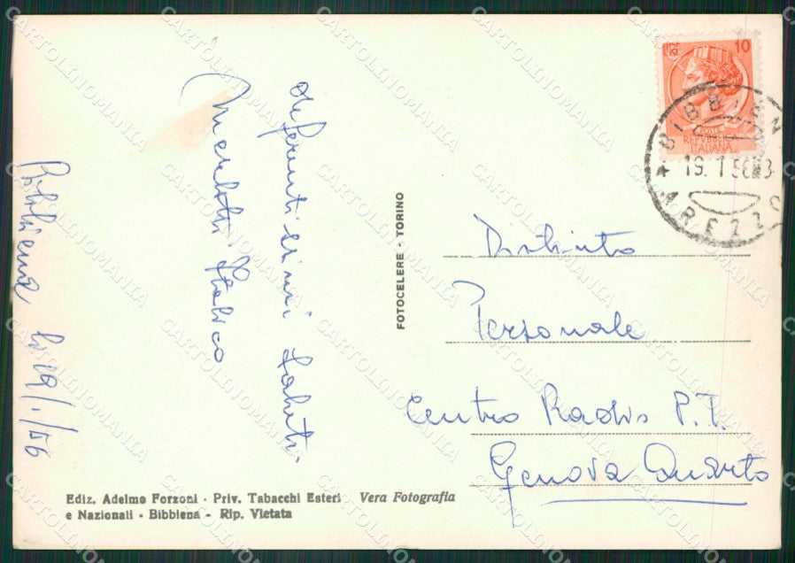 Arezzo Bibbiena Foto FG cartolina ZKM8291 – retro